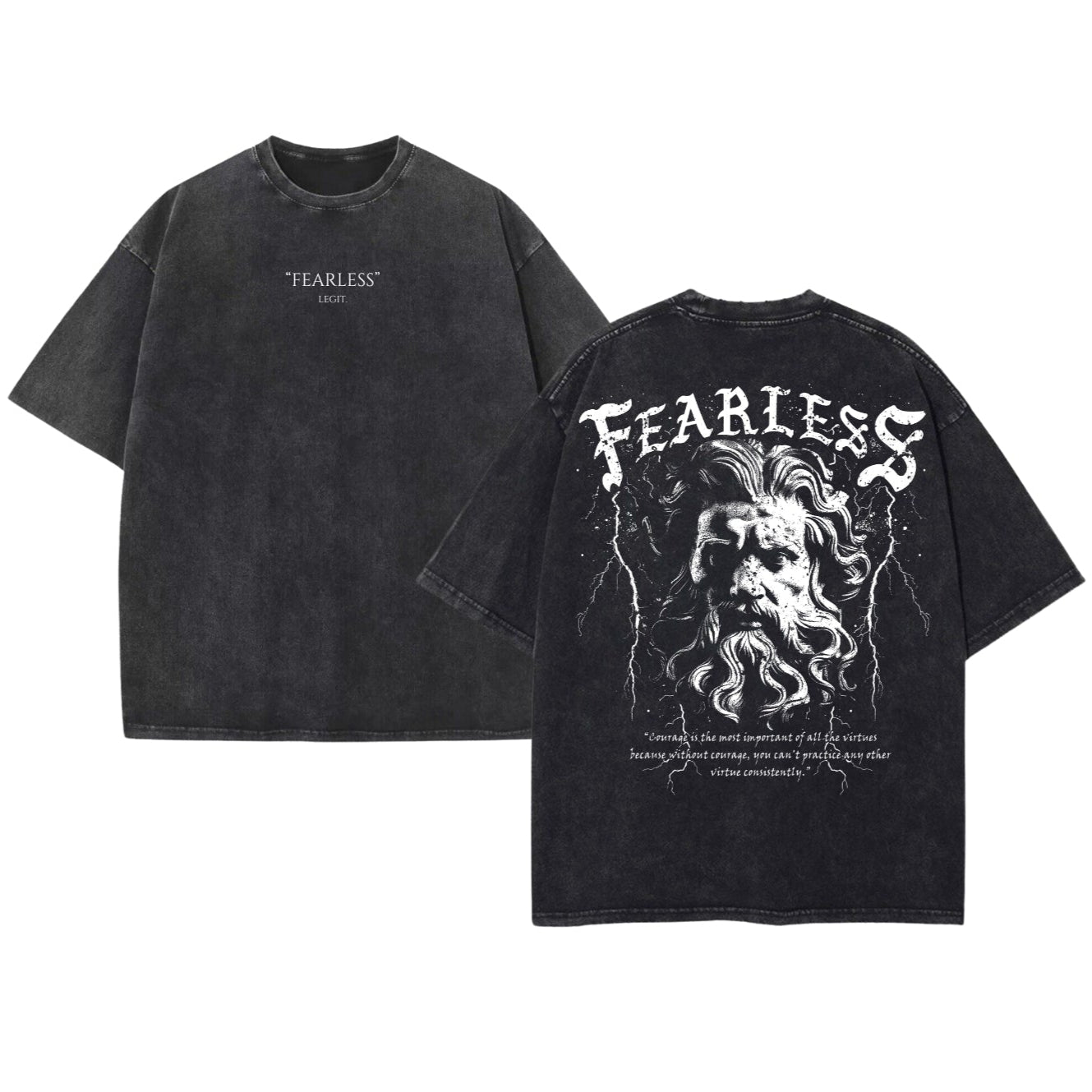 Fearless Graphic Oversized Tee